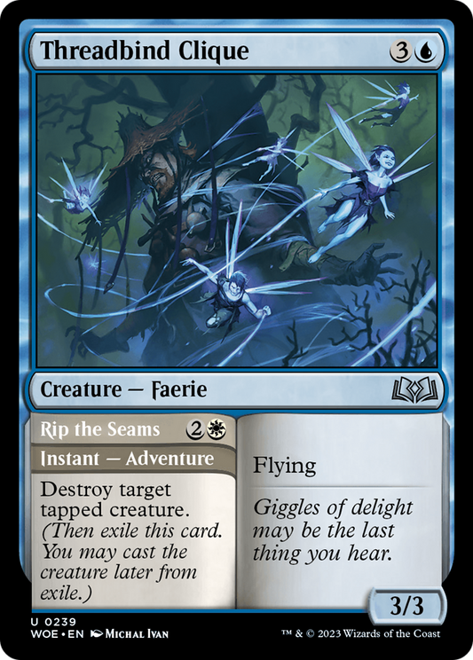Threadbind Clique // Rip the Seams (WOE-239) (Foil)