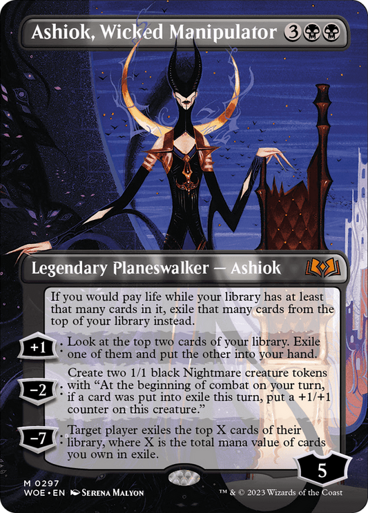 Ashiok, Wicked Manipulator (WOE-297) (Borderless) (Foil)