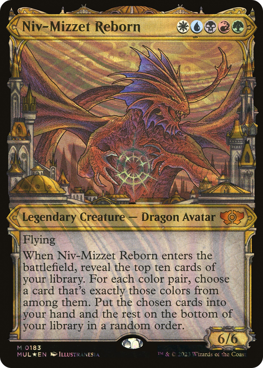 Niv-Mizzet Reborn (MUL-183) (Showcase) (Halo Foil)