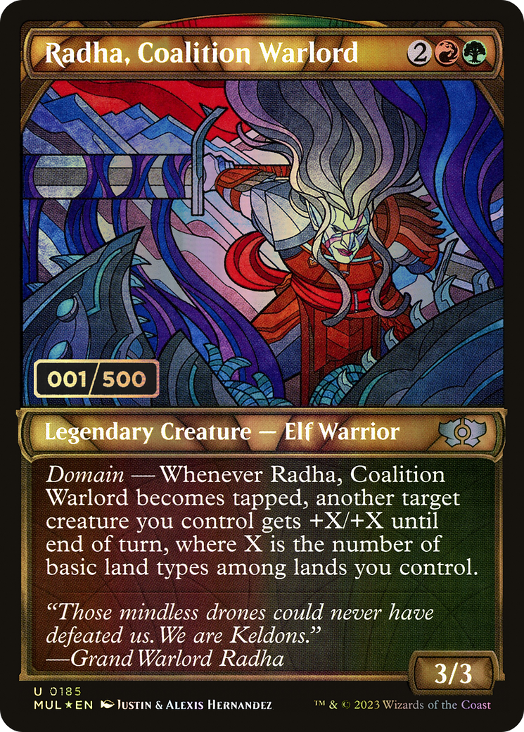 Radha, Coalition Warlord (MUL-185Z) (Showcase) (Foil) (Serialized)