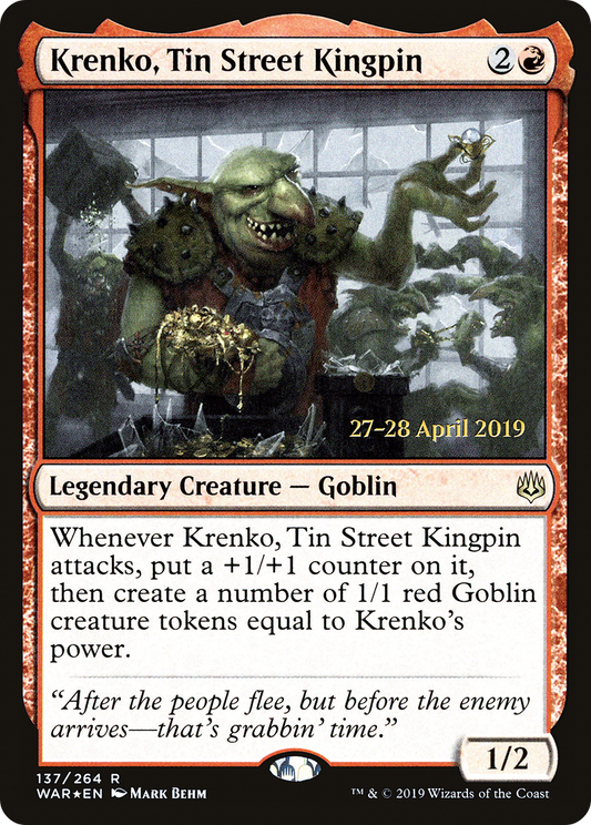 Krenko, Tin Street Kingpin (PRE-137S) (Foil)