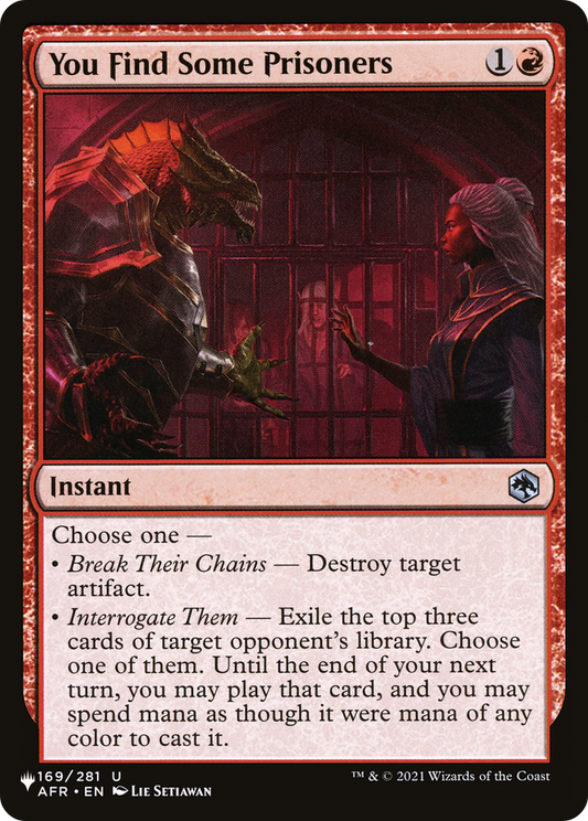 You Find Some Prisoners (LIST-AFR-169)