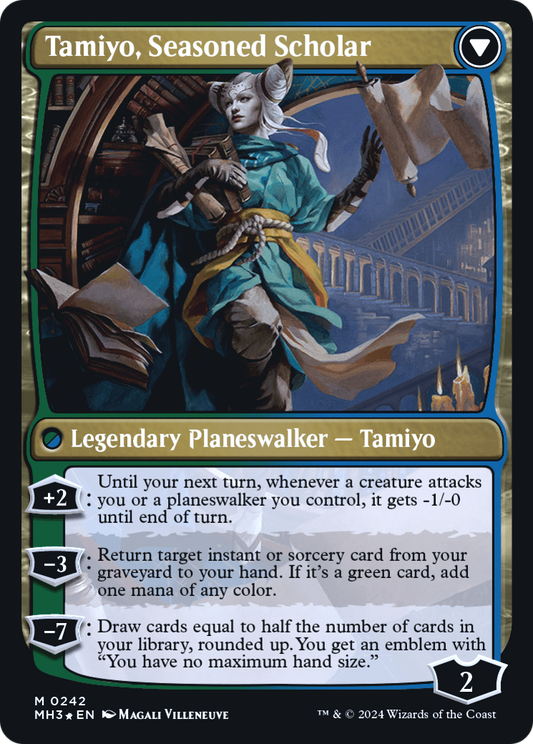 Tamiyo, Inquisitive Student // Tamiyo, Seasoned Scholar (PRE-242S) (Foil)