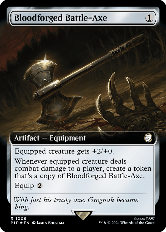 Bloodforged Battle-Axe (PIP-1009) (Extended Art) (Surge Foil)
