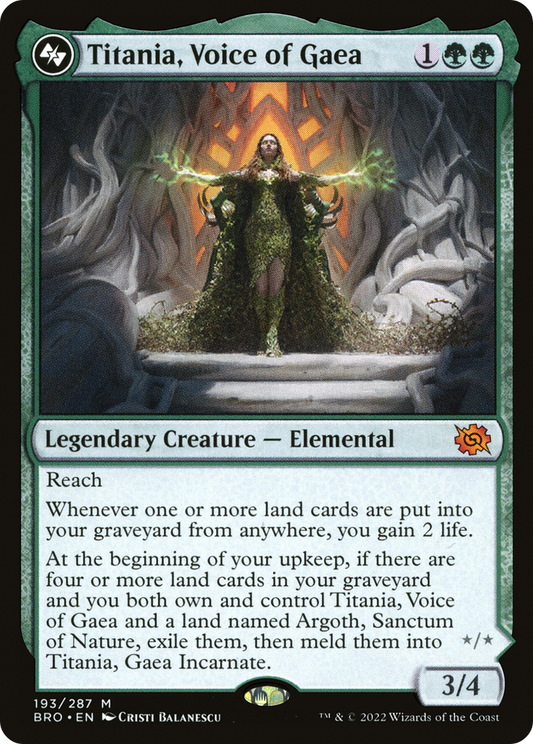 Titania, Voice of Gaea (BRO-193) (Foil)