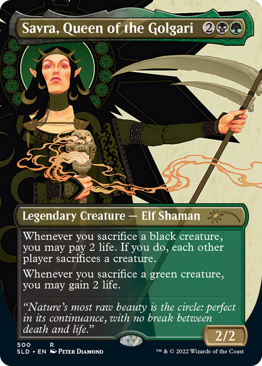 Savra, Queen of the Golgari (SLD-500) (Borderless) (Foil)