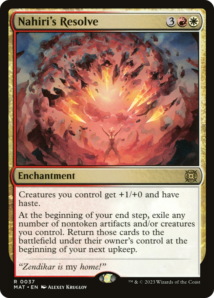 Nahiri's Resolve (MAT-037) (Foil)