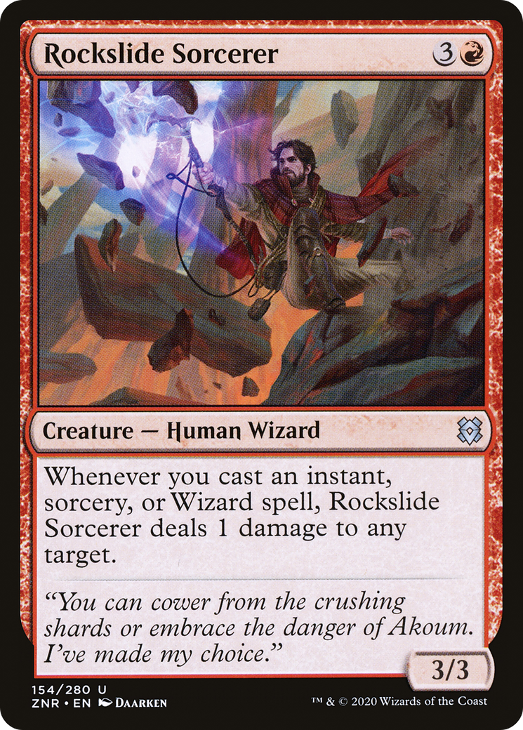 Rockslide Sorcerer (ZNR-154) (Foil)