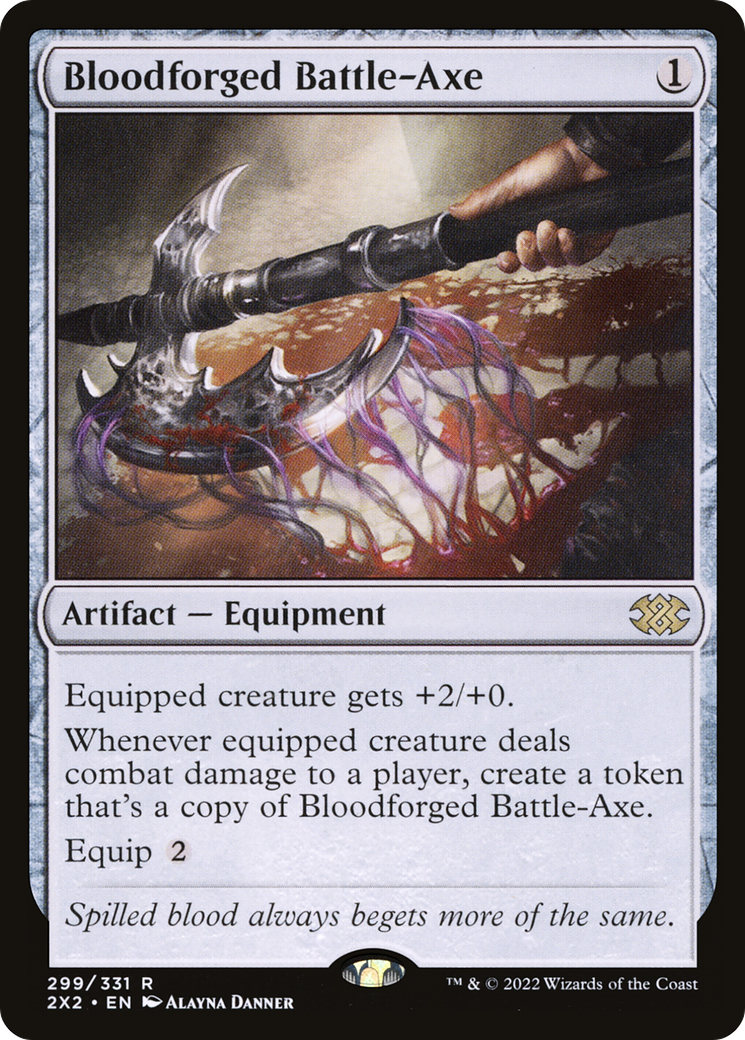 Bloodforged Battle-Axe (2X2-299) (Foil)