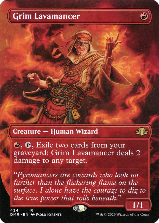 Grim Lavamancer (DMR-434) (Borderless) (Foil)