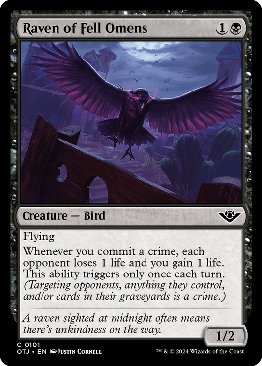 Raven of Fell Omens (OTJ-101) (Foil)