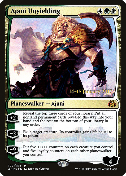 Ajani Unyielding (PRE-127S) (Foil)