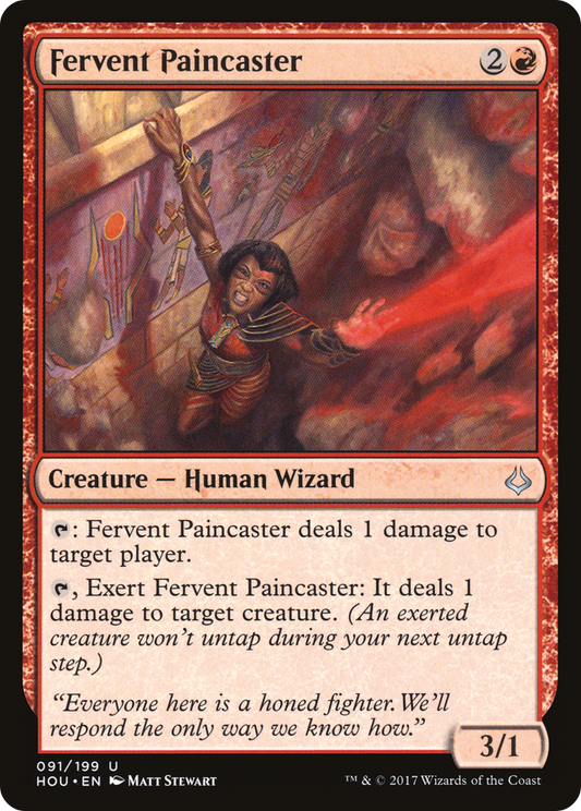 Fervent Paincaster (HOU-091) (Foil)