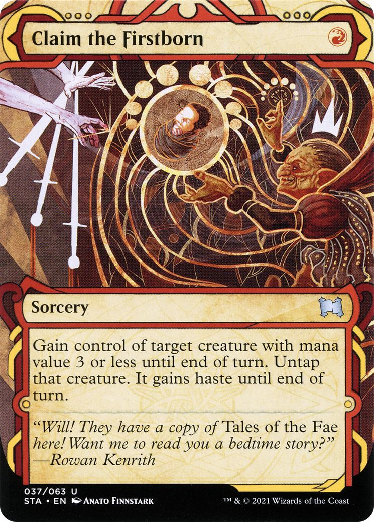 Claim the Firstborn (STA-037) (Showcase) (Borderless) (Foil)