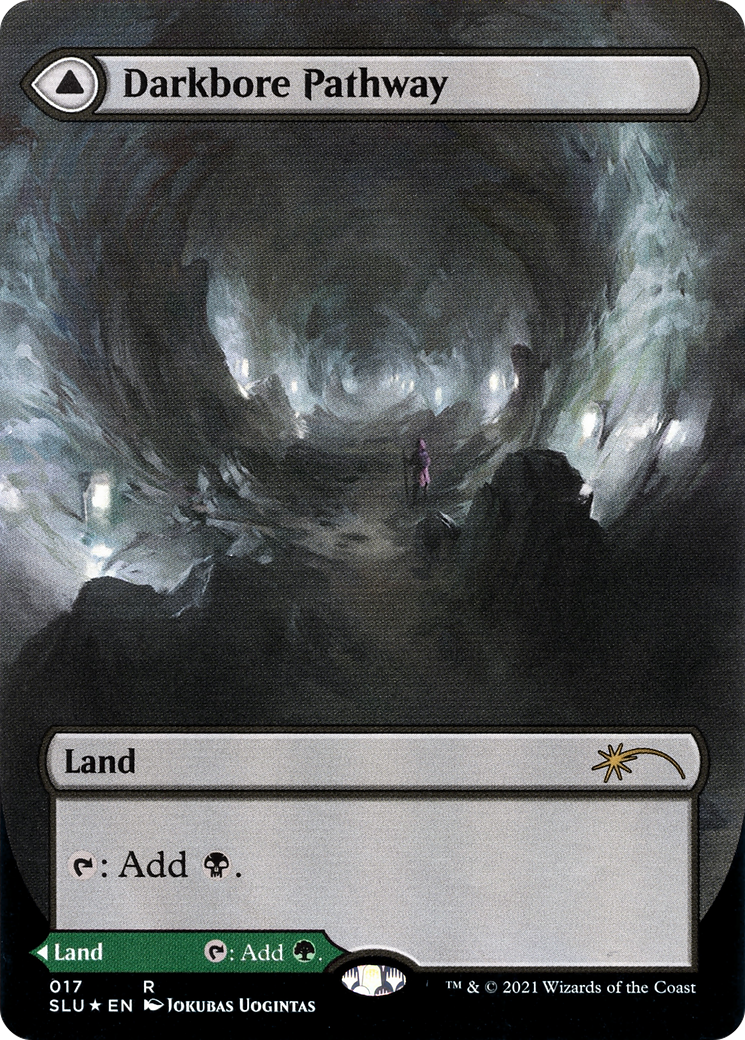 Darkbore Pathway // Slitherbore Pathway (SLU-017) (Showcase) (Borderless) (Foil)