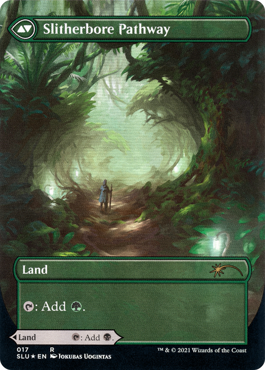Darkbore Pathway // Slitherbore Pathway (SLU-017) (Showcase) (Borderless) (Foil)