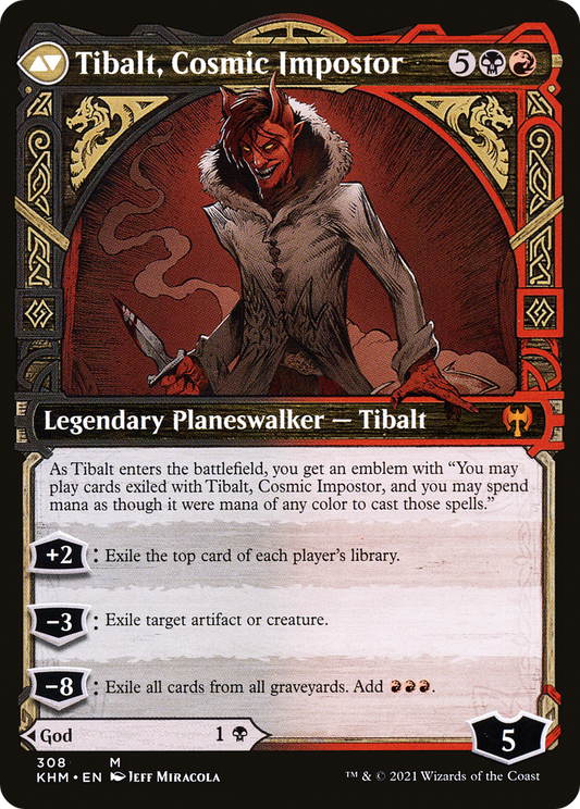 Valki, God of Lies // Tibalt, Cosmic Impostor (KHM-308) (Showcase) (Foil)