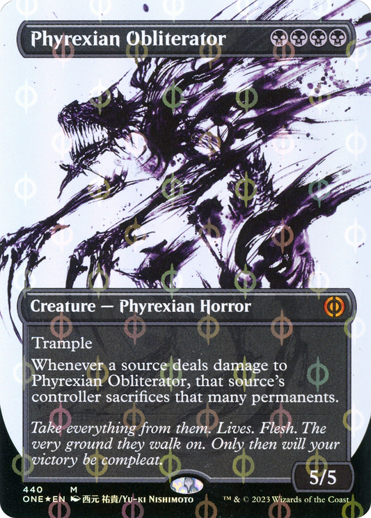 Phyrexian Obliterator (ONE-440) (Showcase) (Borderless) (Compleat Foil)