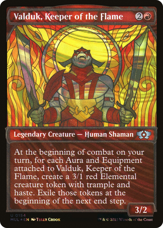 Valduk, Keeper of the Flame (MUL-154) (Showcase) (Halo Foil)