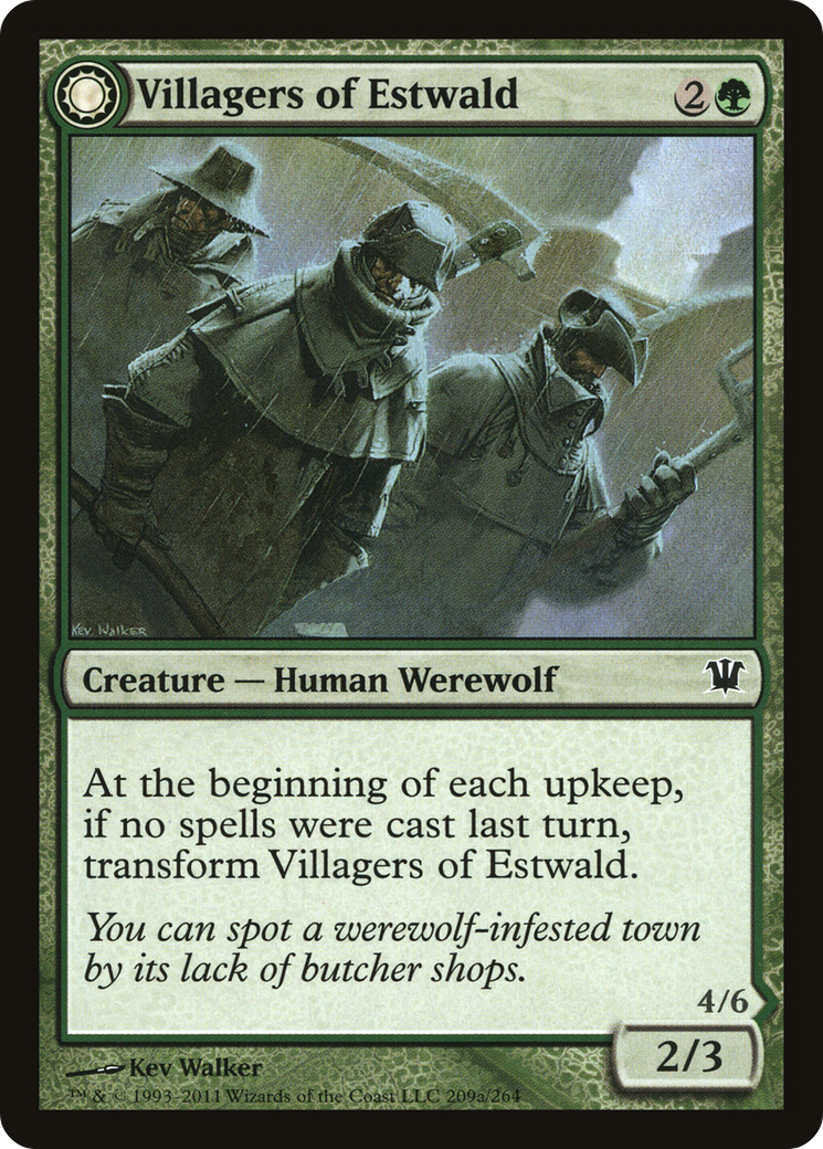 Villagers of Estwald // Howlpack of Estwald (ISD-209) (Foil)