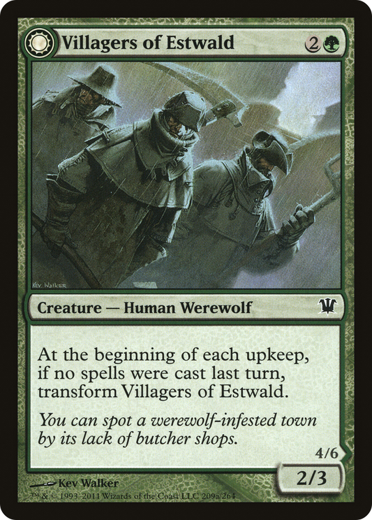 Villagers of Estwald // Howlpack of Estwald (ISD-209) (Foil)