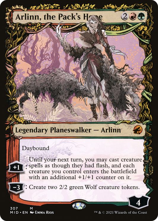 Arlinn, the Pack's Hope // Arlinn, the Moon's Fury (MID-307) (Showcase)