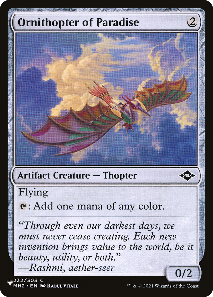 Ornithopter of Paradise (LIST-MH2-232)