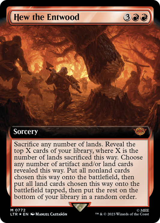 Hew the Entwood (LTR-772) (Extended Art) (Surge Foil)