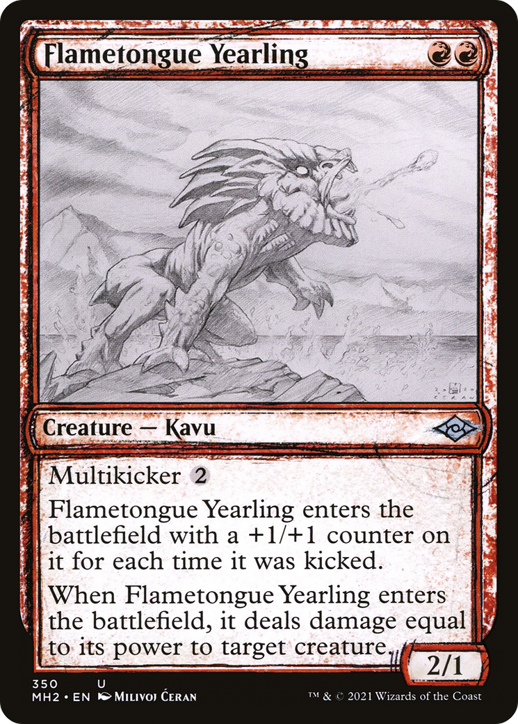 Flametongue Yearling (MH2-350) (Showcase) (Foil)