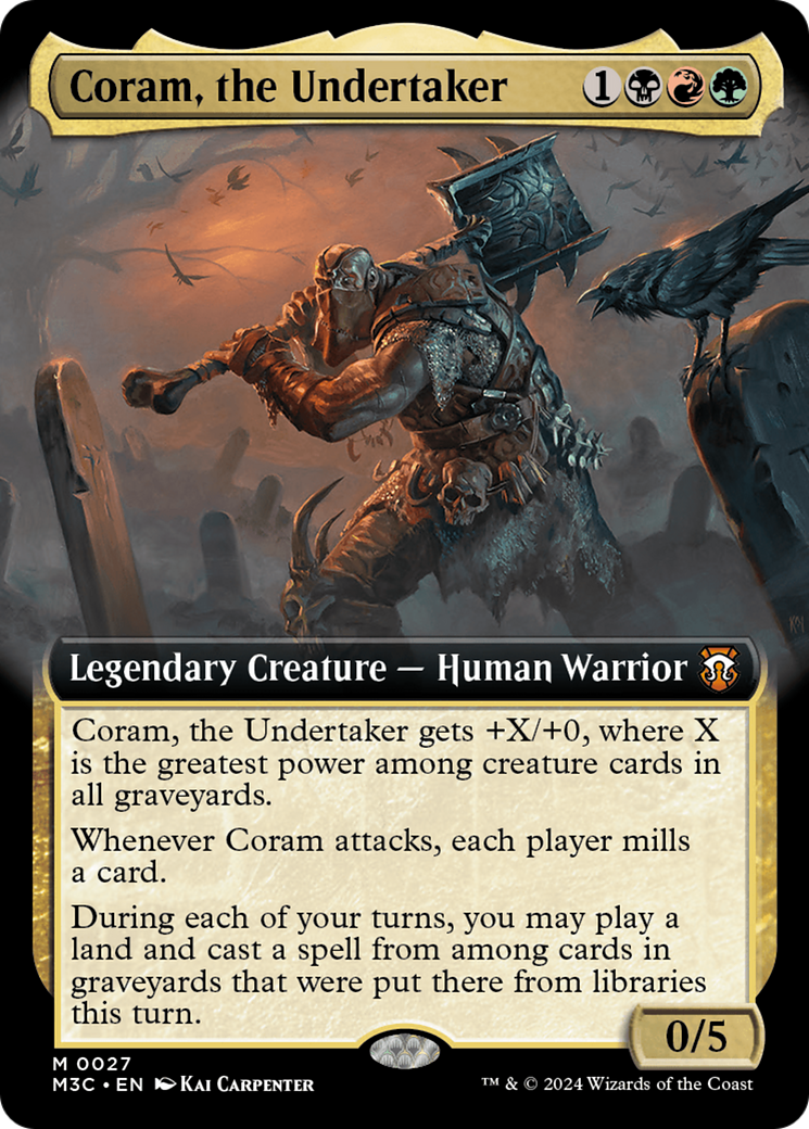 Coram, the Undertaker (M3C-027) (Extended Art) (Foil)