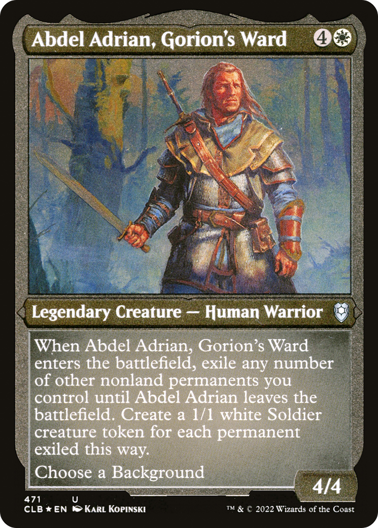 Abdel Adrian, Gorion's Ward (CLB-471) (Etched Foil)