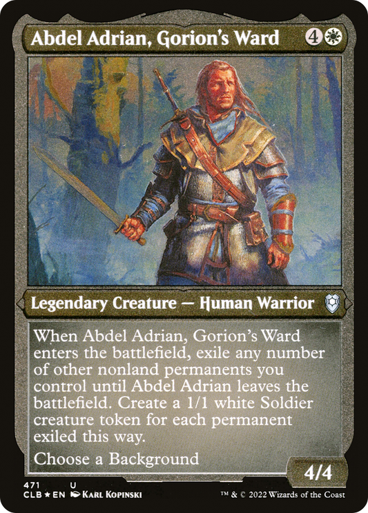 Abdel Adrian, Gorion's Ward (CLB-471) (Etched Foil)