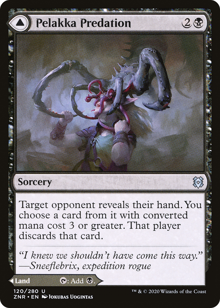 Pelakka Predation // Pelakka Caverns (ZNR-120) (Foil)