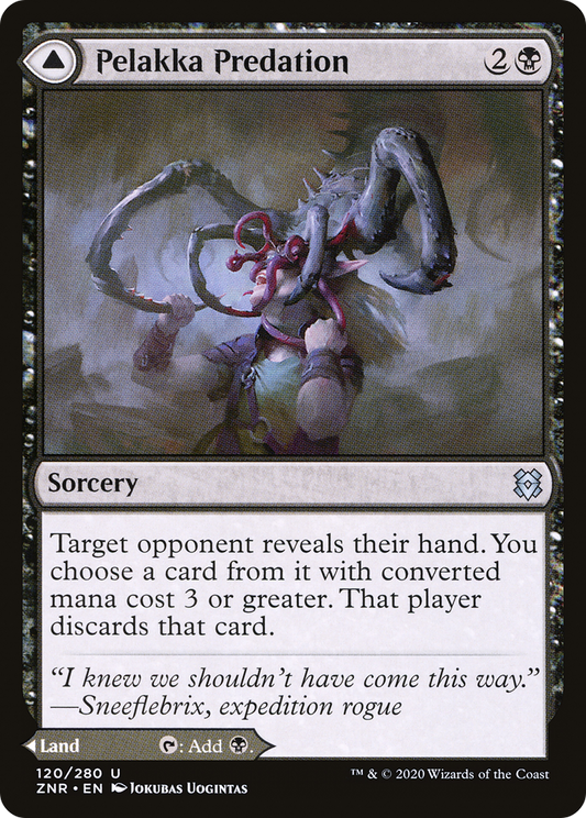 Pelakka Predation // Pelakka Caverns (ZNR-120) (Foil)