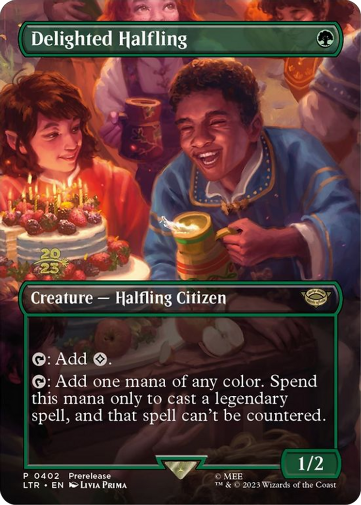 Delighted Halfling (PRE-402S) (Borderless) (Foil)
