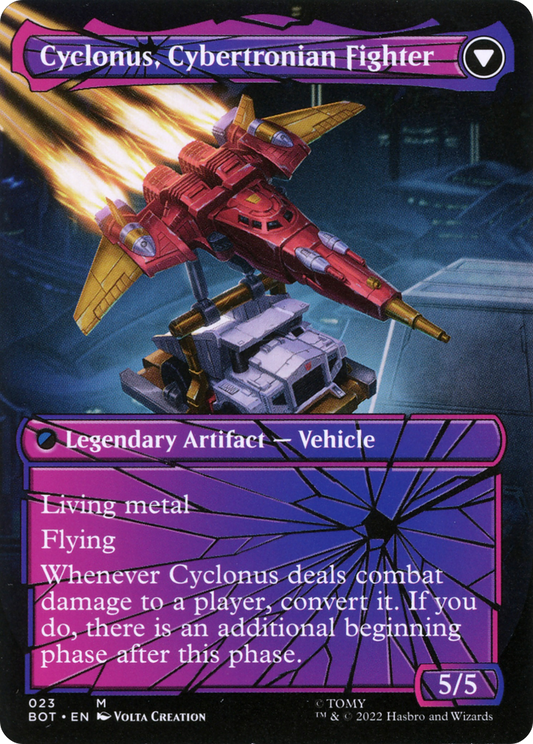 Cyclonus, the Saboteur // Cyclonus, Cybertronian Fighter (BOT-023) (Shattered Glass) (Borderless) (Foil)
