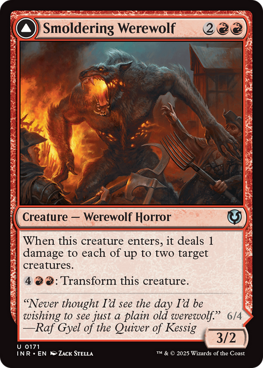 Smoldering Werewolf // Erupting Dreadwolf (INR-171) (Foil)
