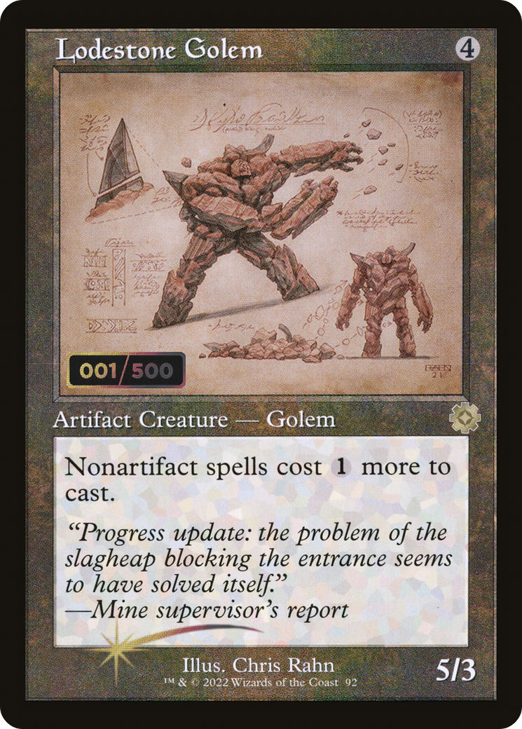 Lodestone Golem (BRR-92Z) (Foil) (Serialized)