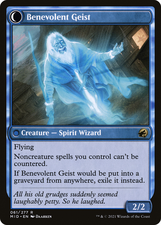 Malevolent Hermit // Benevolent Geist (MID-061) (Foil)