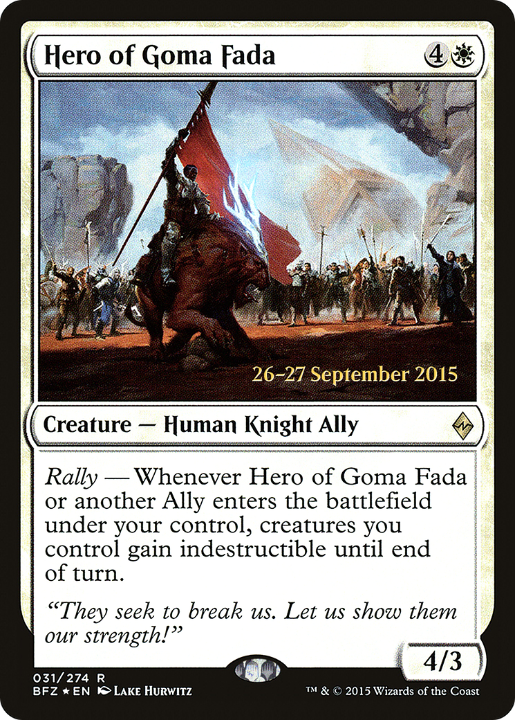 Hero of Goma Fada (PRE-31S) (Foil)