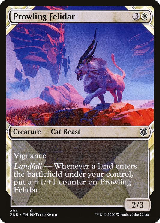 Prowling Felidar (ZNR-294) (Showcase) (Foil)