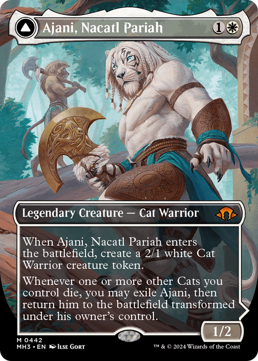 Ajani, Nacatl Pariah // Ajani, Nacatl Avenger (MH3-442) (Borderless) (Foil)