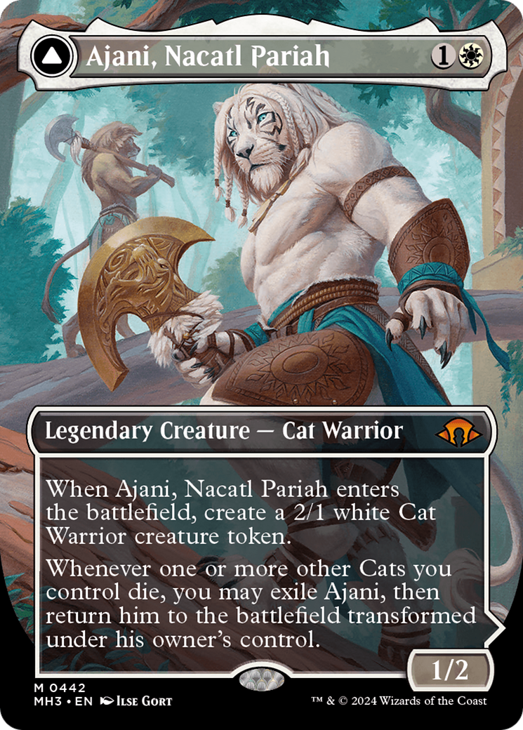 Ajani, Nacatl Pariah // Ajani, Nacatl Avenger (MH3-442) (Borderless)
