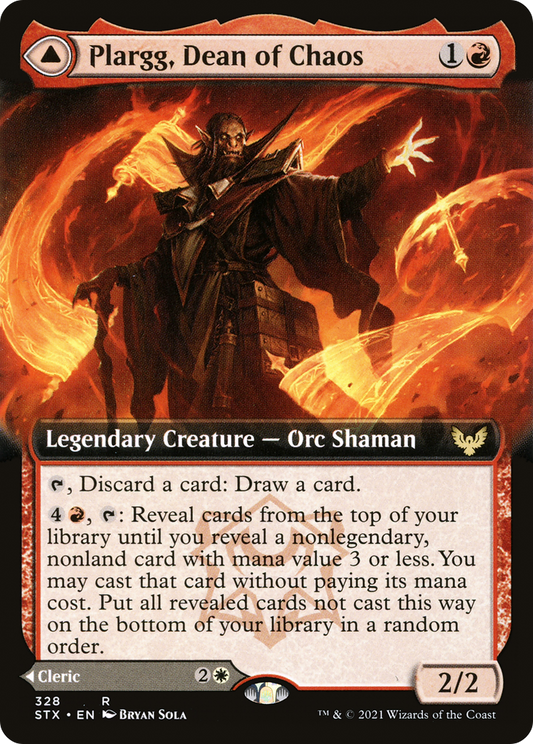 Plargg, Dean of Chaos // Augusta, Dean of Order (STX-328) (Extended Art)