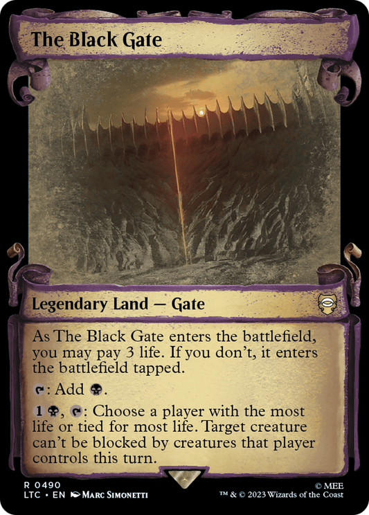 The Black Gate (LTC-490) (Showcase) (Scroll) (Foil)