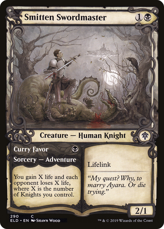 Smitten Swordmaster // Curry Favor (ELD-290) (Showcase) (Foil)