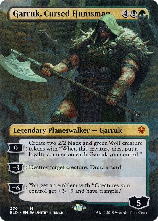 Garruk, Cursed Huntsman (ELD-270) (Borderless)