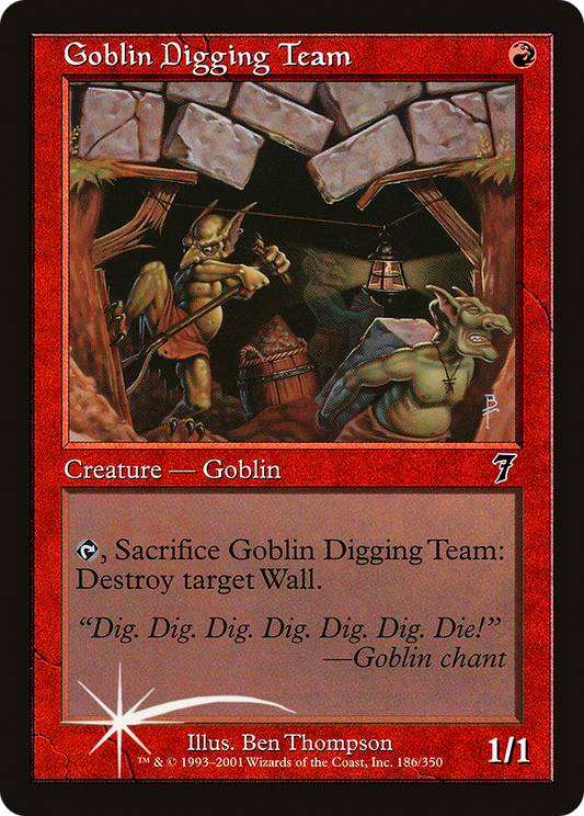 Goblin Digging Team (7ED-186★) (Foil)