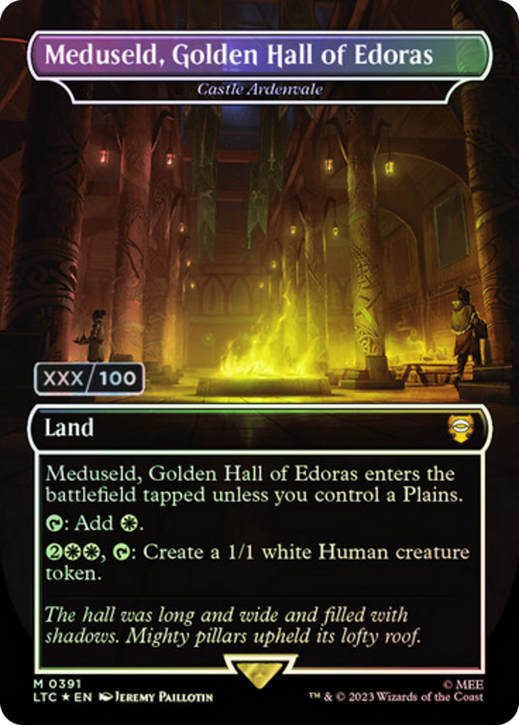 Meduseld, Golden Hall of Edoras / Castle Ardenvale (LTC-391Z) (Borderless) (Foil) (Serialized)