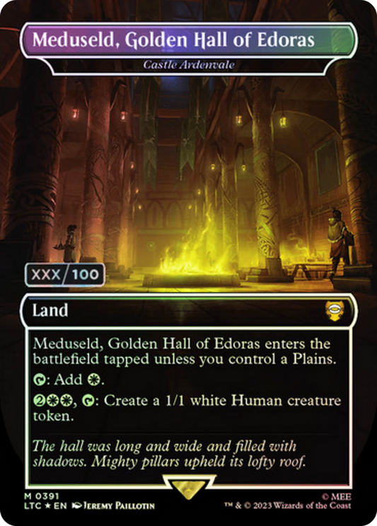 Meduseld, Golden Hall of Edoras / Castle Ardenvale (LTC-391Z) (Borderless) (Foil) (Serialized)